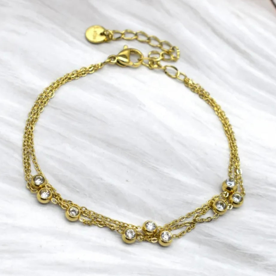 Bracelet Strass Femme Liane