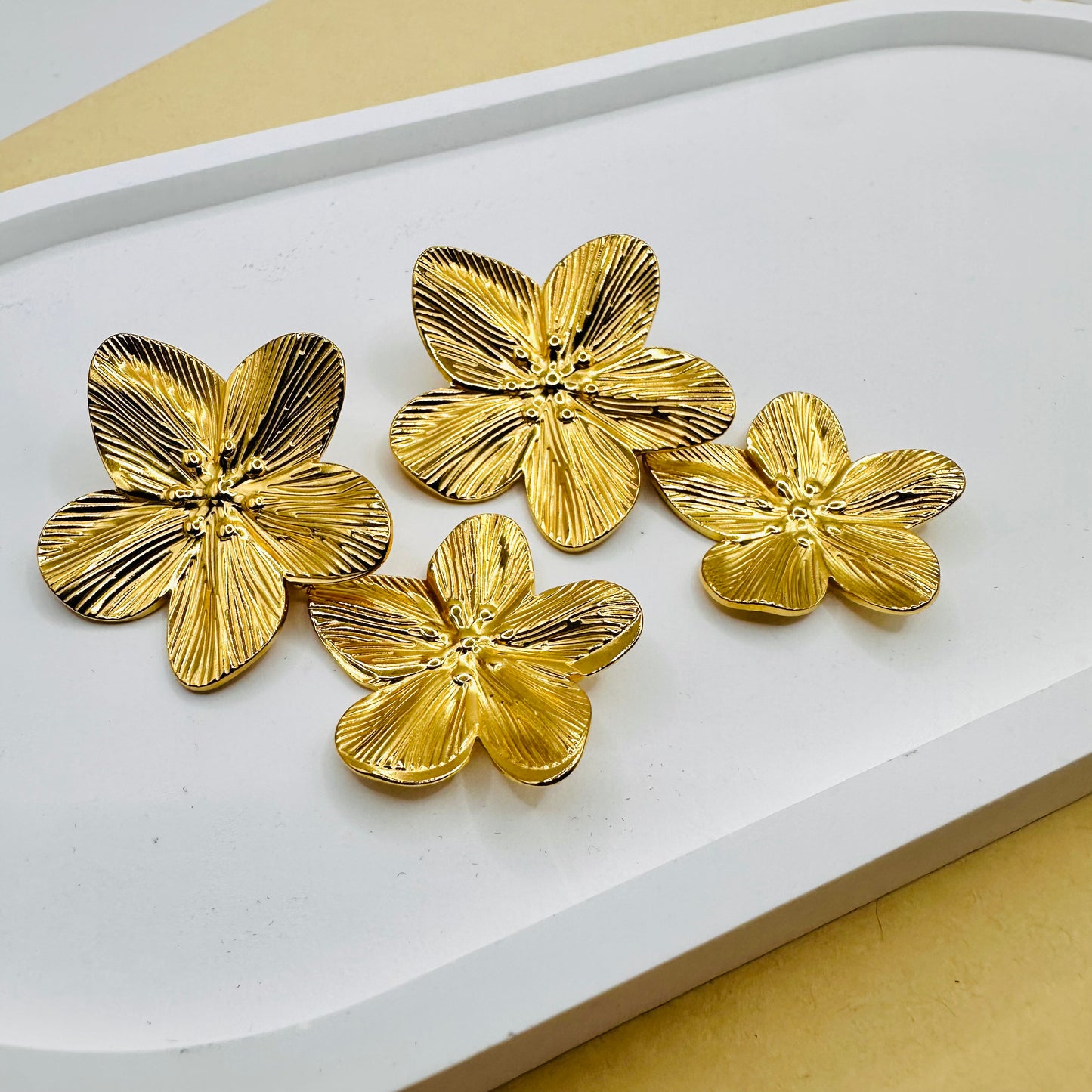 Boucles d'oreilles Fleur Double