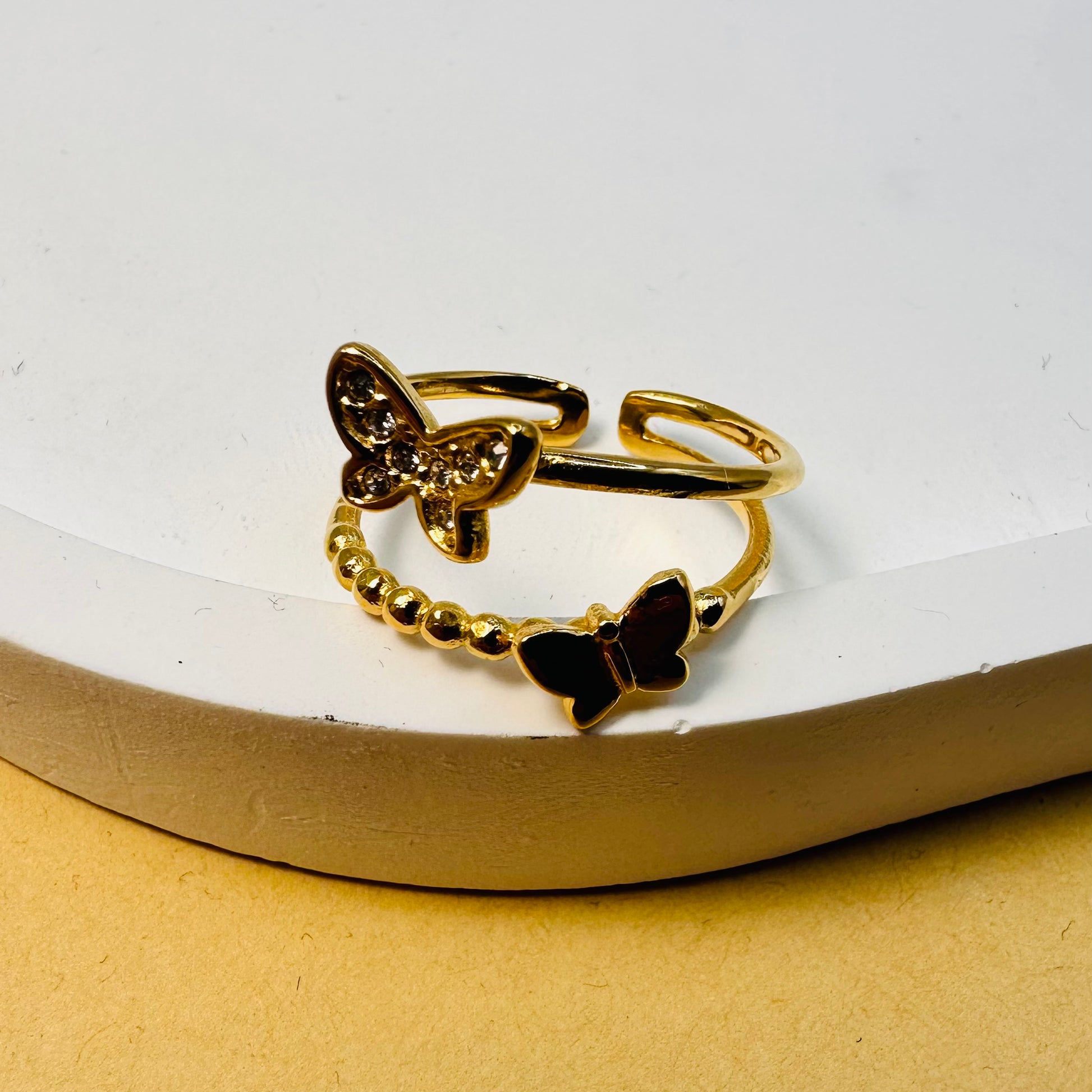 Bague papillons 