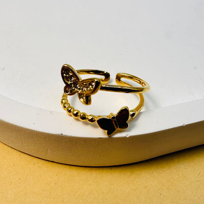 Bague papillons 